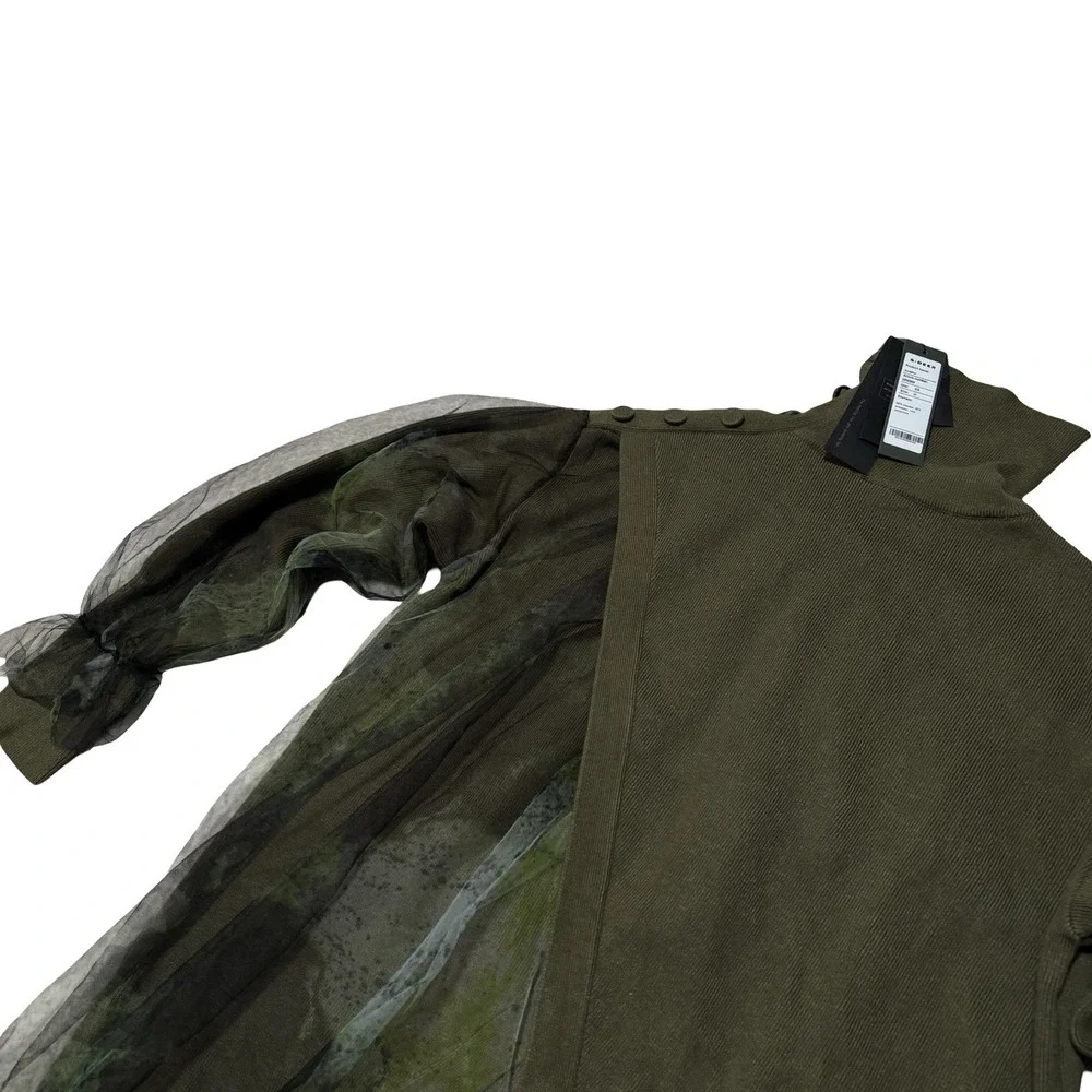 S-Deer Turtleneck Sweater Asymmetrical Design Designer Lux Modern‎ Deconstructed